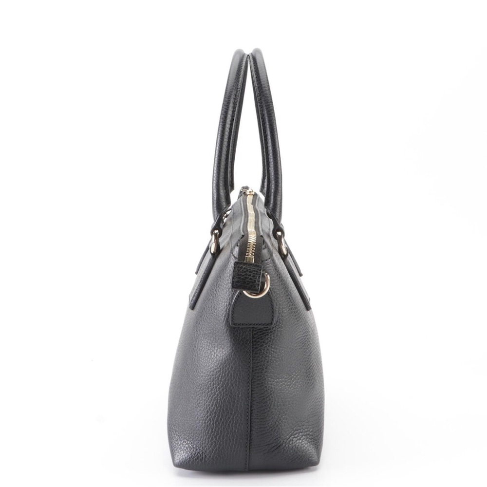 GUCCI Small Zip Tote Bag in Black Grained Leather with Shoulder Strap - Picture 3 of 13